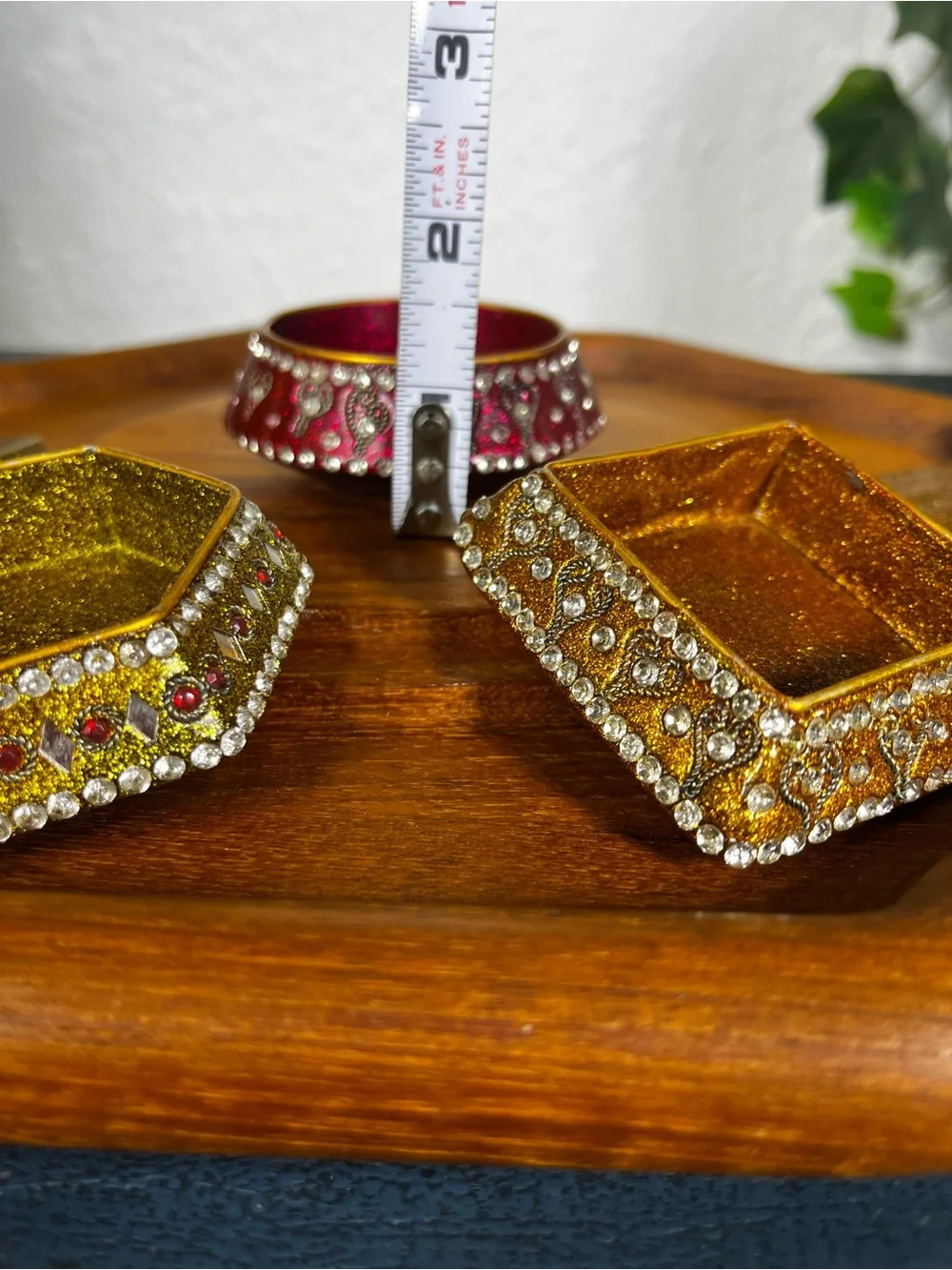 Vintage Ornate Trinket Boxes Set or Lot of 3